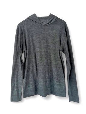 Beverly Hills Polo Club Charcoal Gray Hooded Long Sleeve Shirt Sport Performance